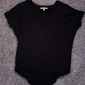 Express Black Short Sleeve V-Neck Tee